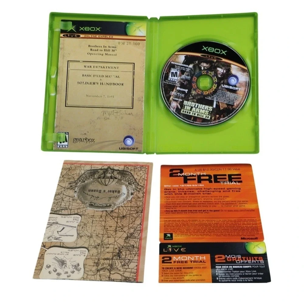 Brothers In‎ Arms Road To Hill 30 Xbox Video Game Ubisoft M NTSC-U/C 2005